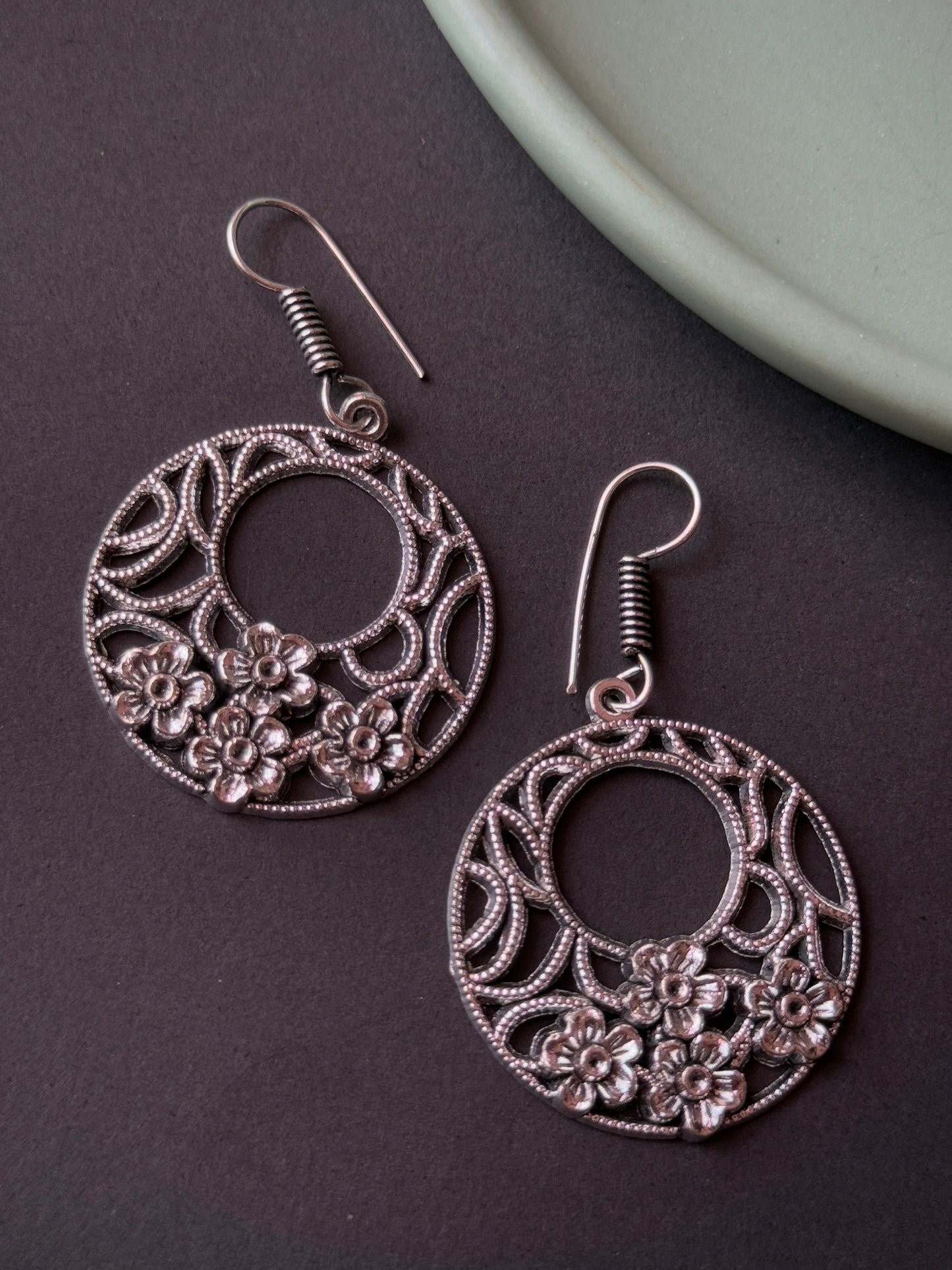 Circular Contemporary Earrings for Women