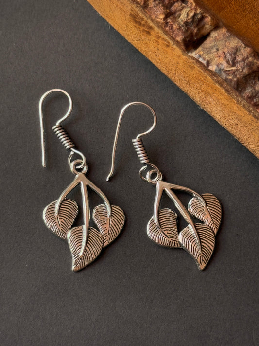 Triple Leaf Earrings for Women