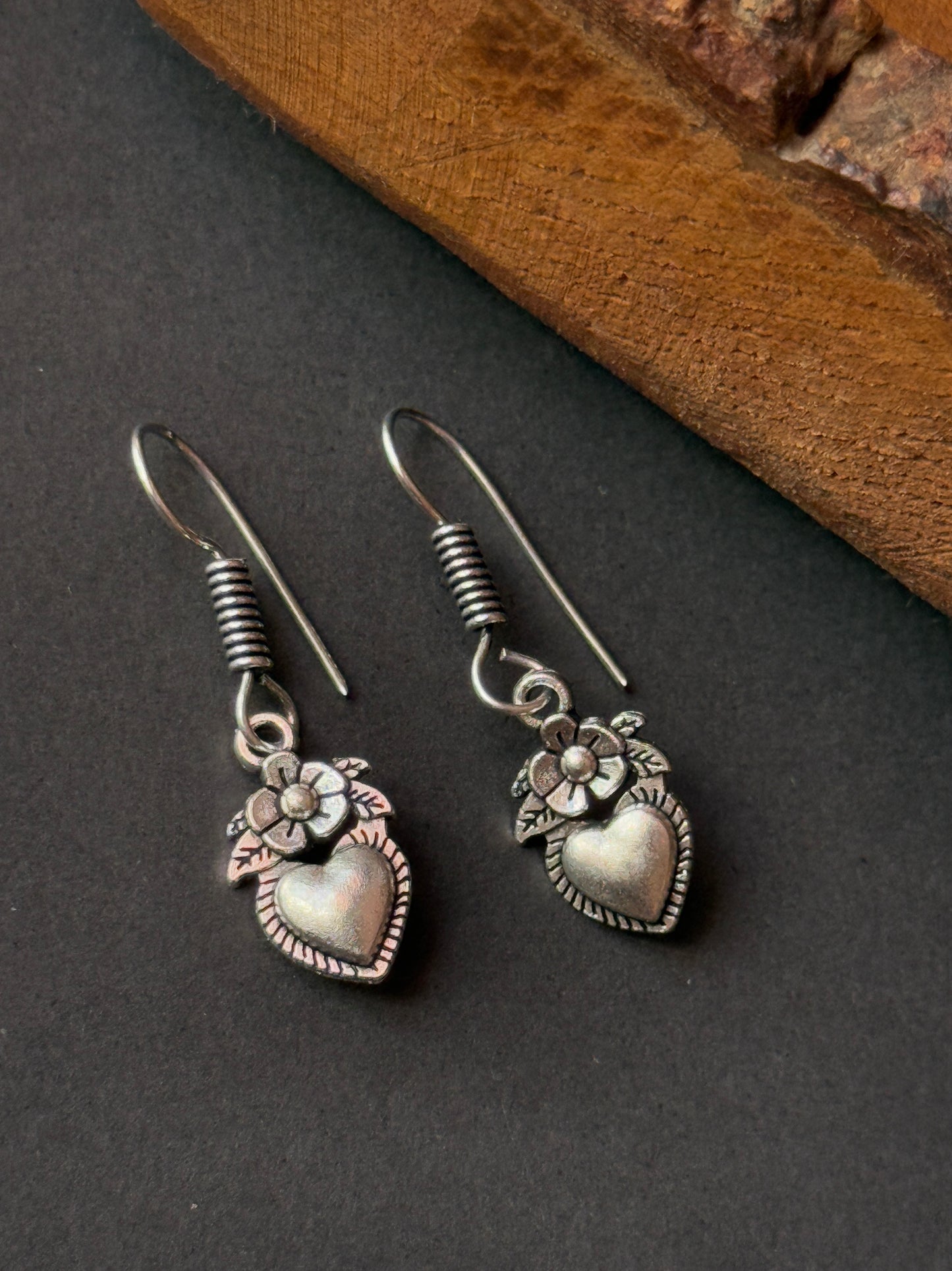 Minimal Heart Drop Earrings for Women