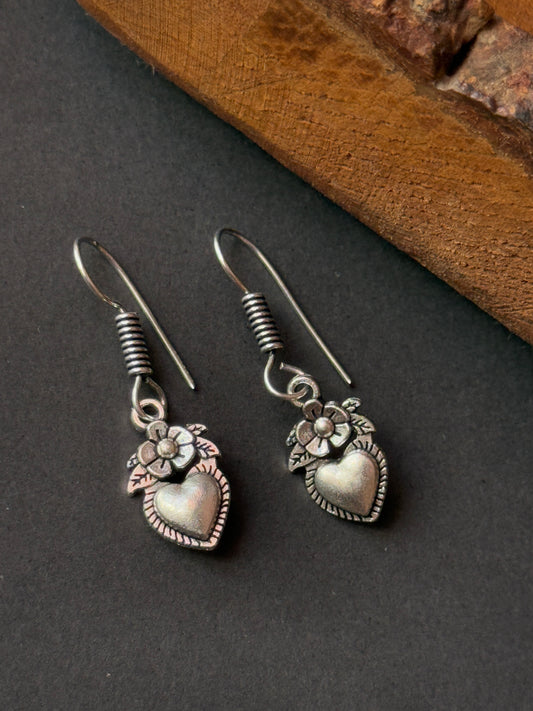 Minimal Heart Drop Earrings for Women