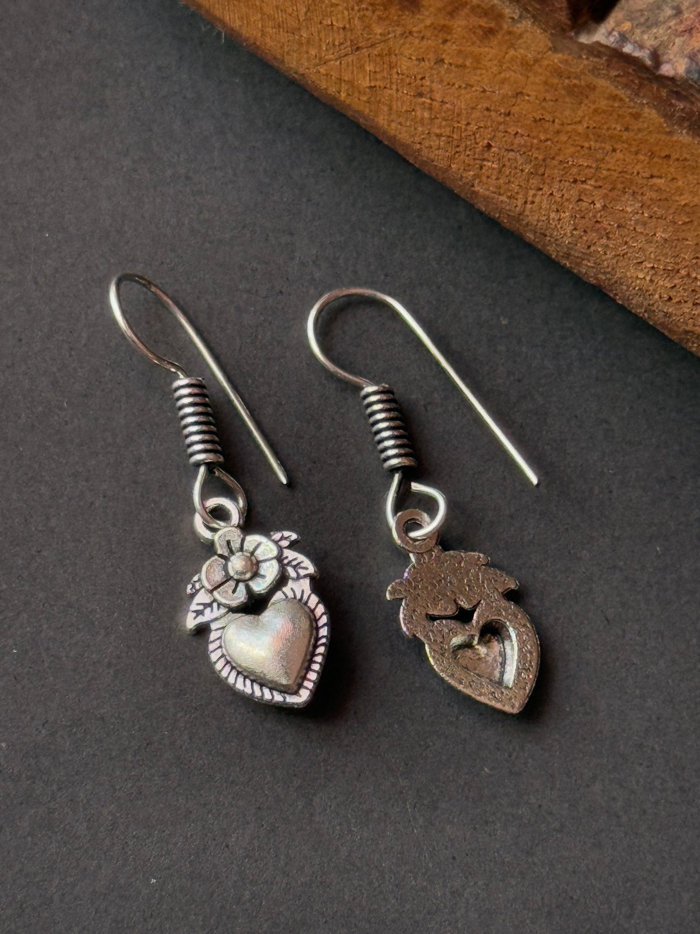 Minimal Heart Drop Earrings for Women
