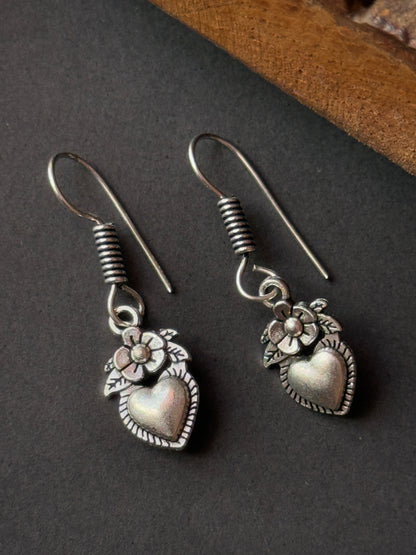Minimal Heart Drop Earrings for Women