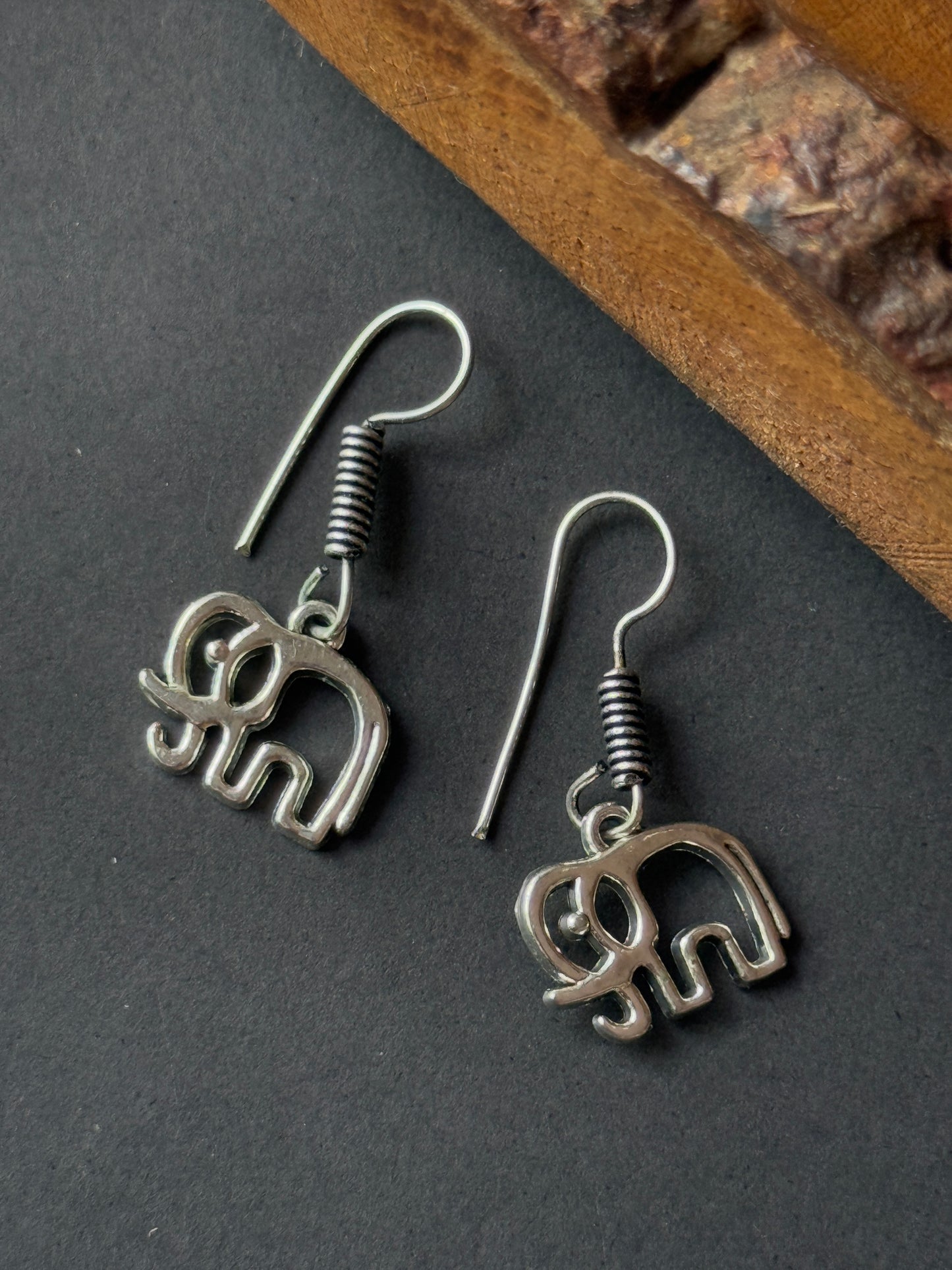 Hollow Elephant Drop Earrings for Women