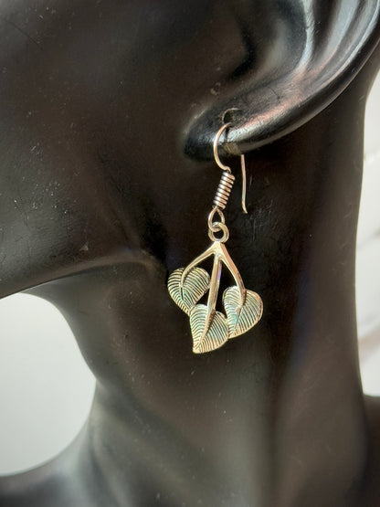 Triple Leaf Earrings for Women