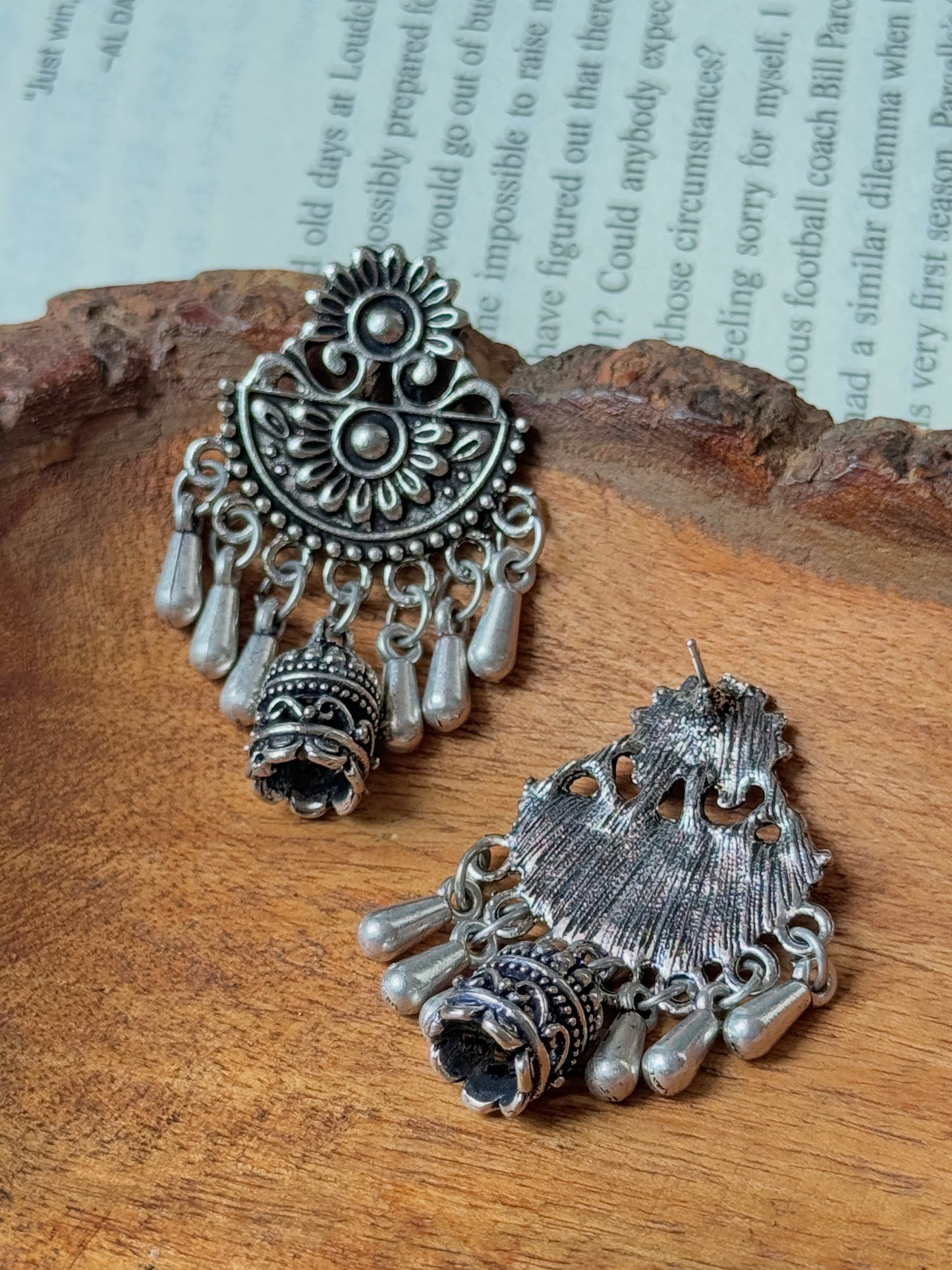 Oxidised Dangling Earrings for Women