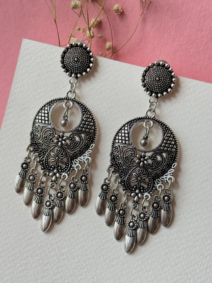Circular Oxidized Earrings for Women