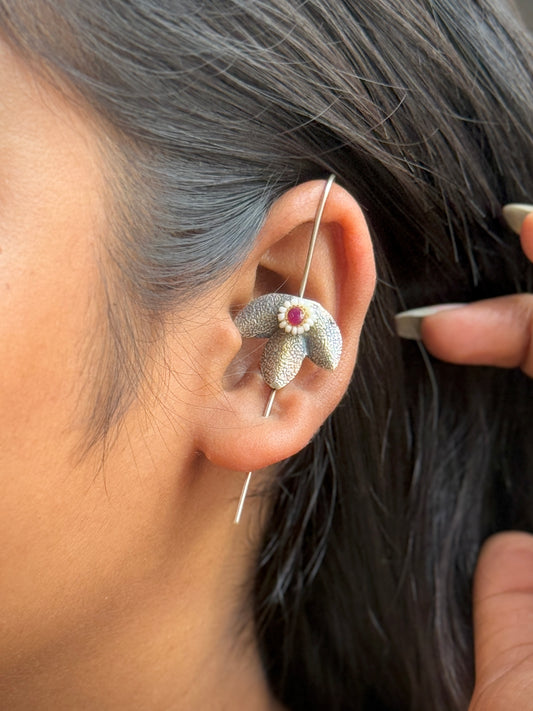 In-Ear Flower Ear Cuff for Women