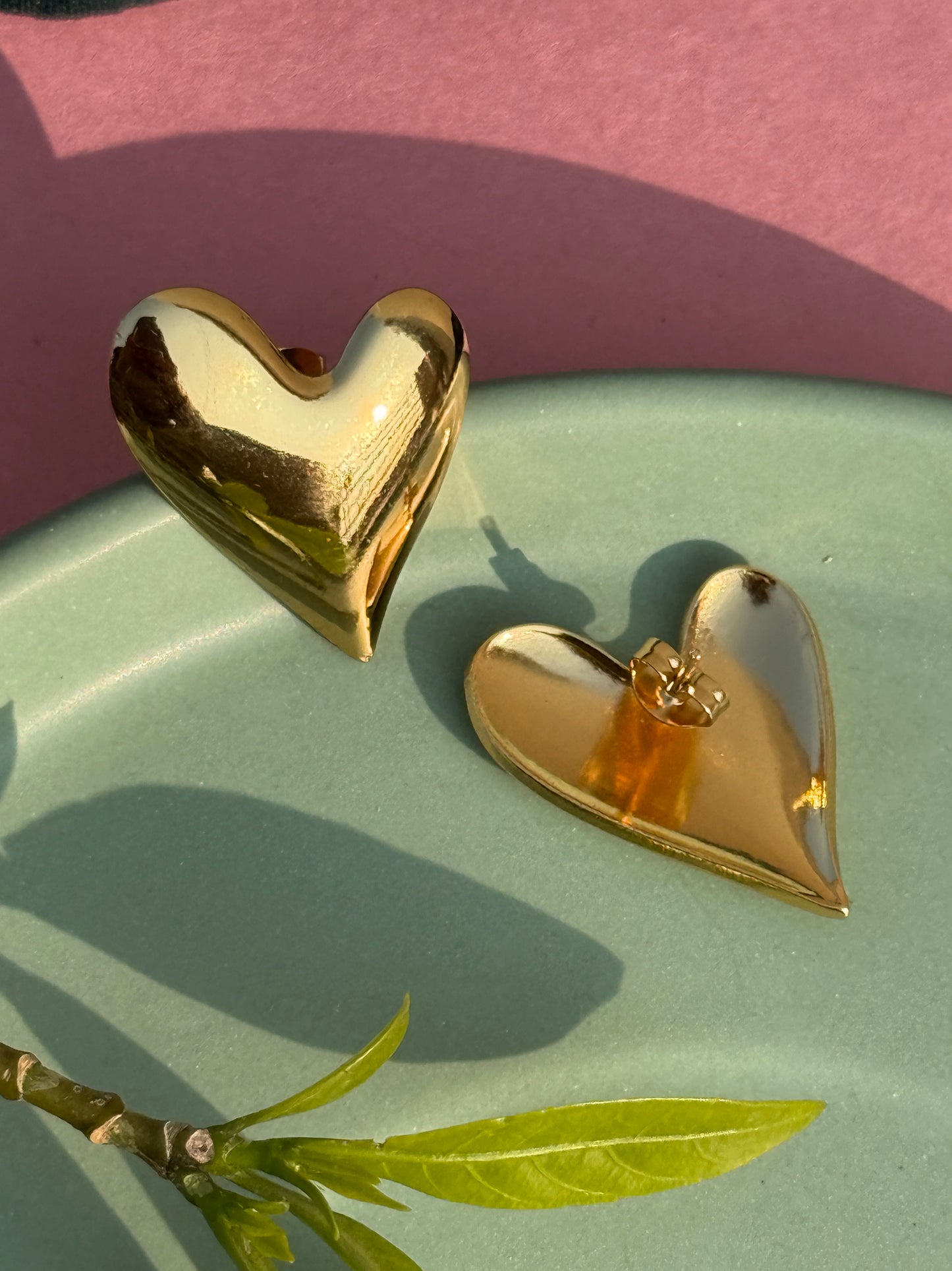 Heart Gold Anti-Tarnish Earrings