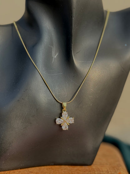 Crystal Quad Pendant – Anti-Tarnish