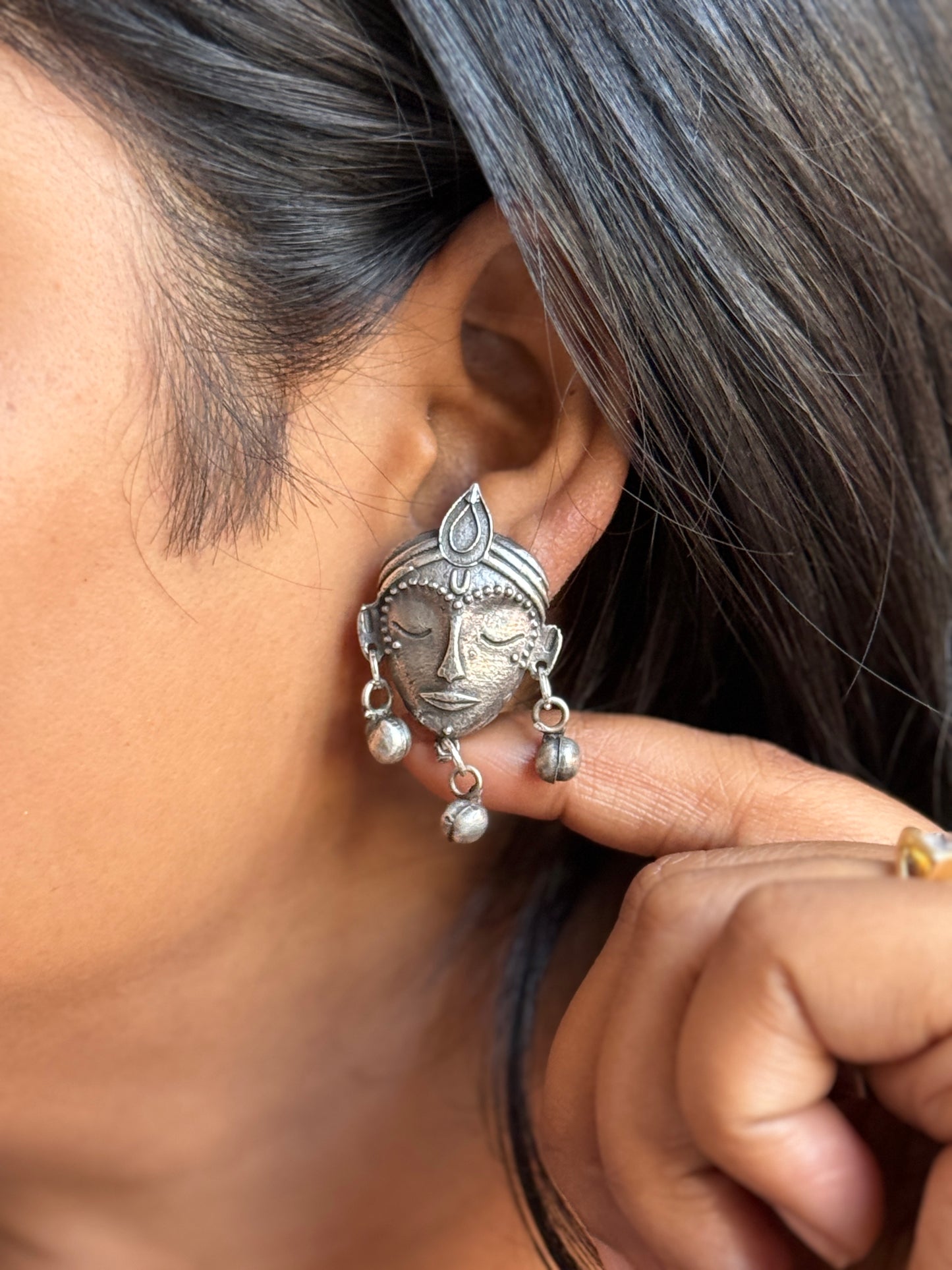 Face Inspired Artistic Stud Earrings