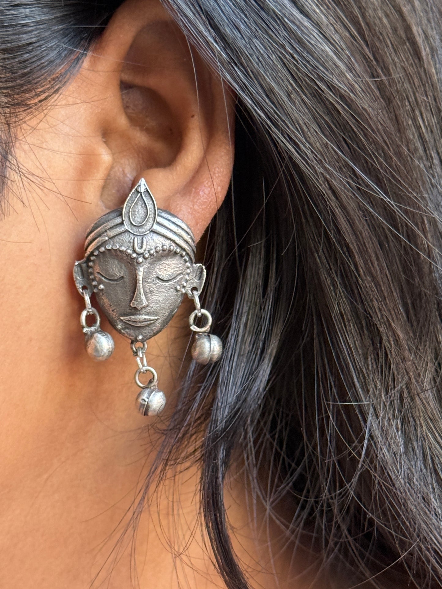 Face Inspired Artistic Stud Earrings