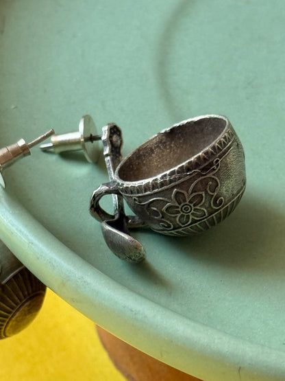 Cup & Spoon Inspired Quirky Stud Earrings