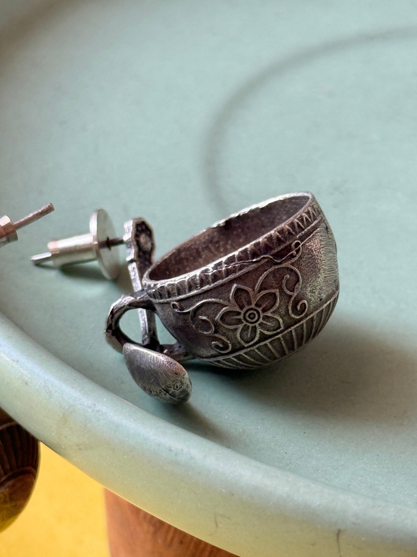 Cup & Spoon Inspired Quirky Stud Earrings