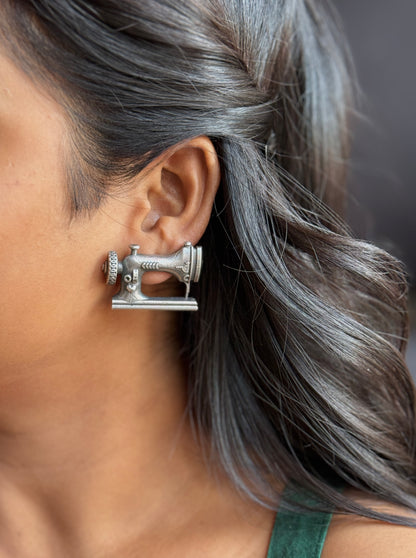 Handcrafted Silai Machine Earrings for Women