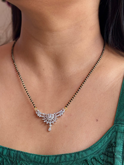 AD Marquise Mangalsutra | Floral Diamond Look Mangalsutra