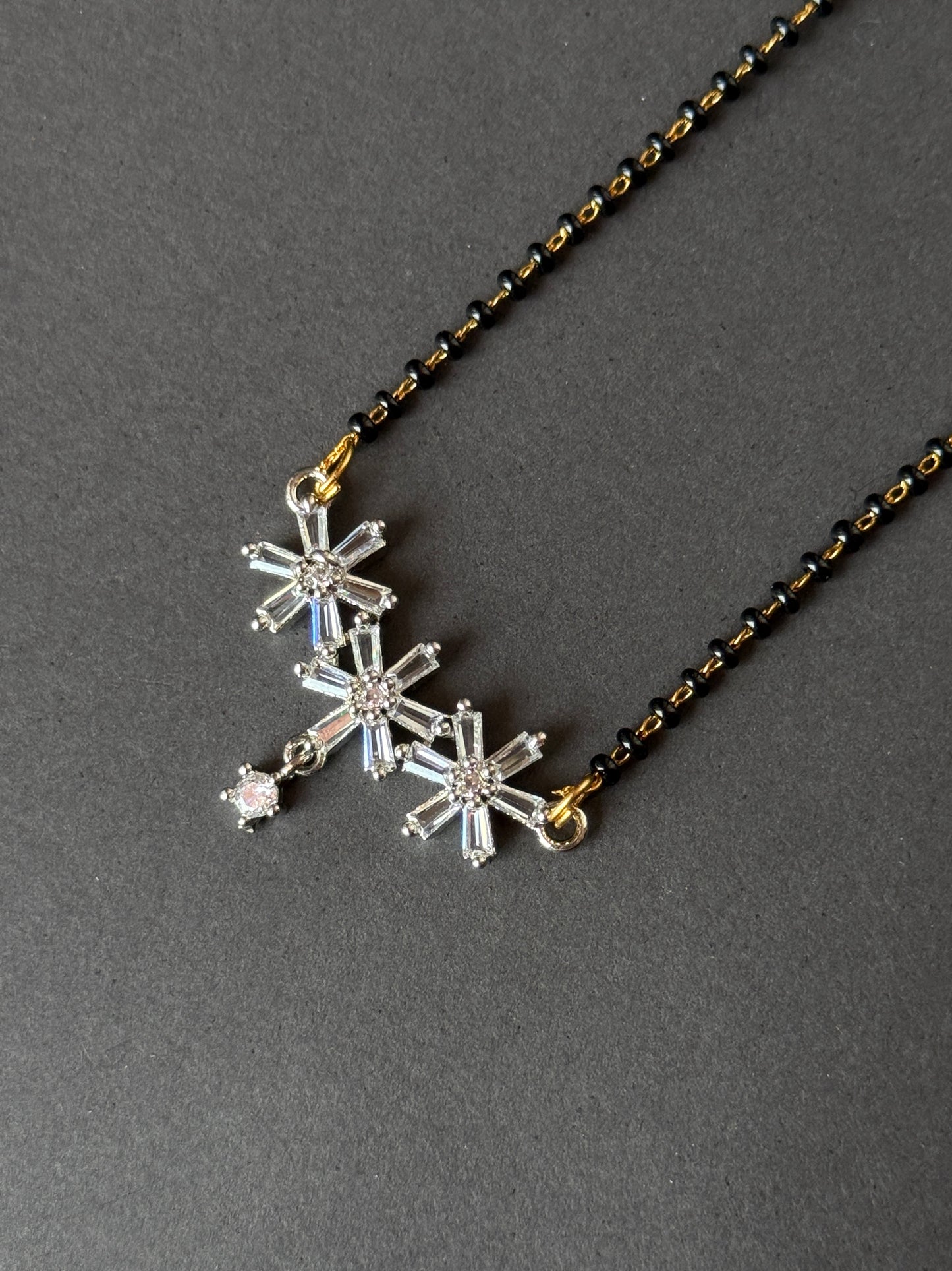 Baguette Snowflake Mangalsutra