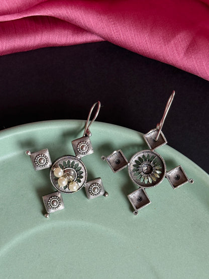 Classic German Silver Hook Earrings