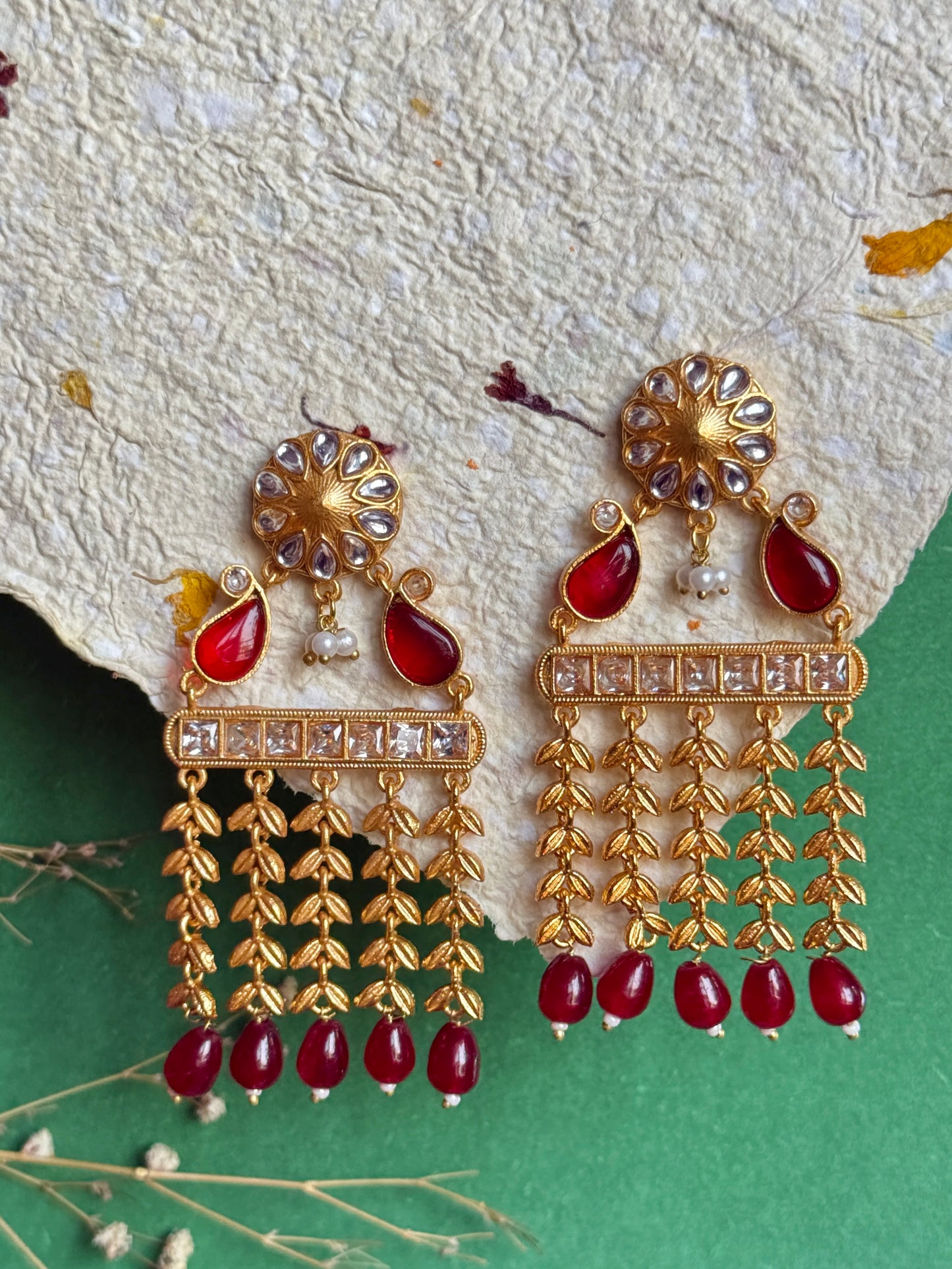 Gold-Toned Chandelier Statement Earrings