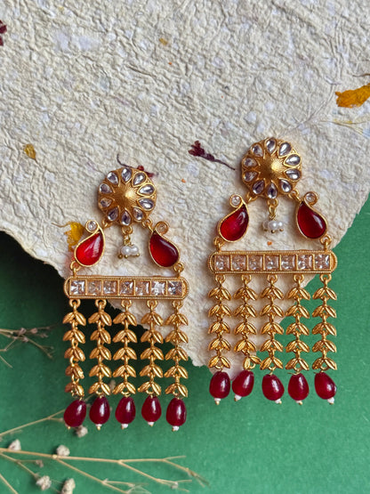 Gold-Toned Chandelier Statement Earrings