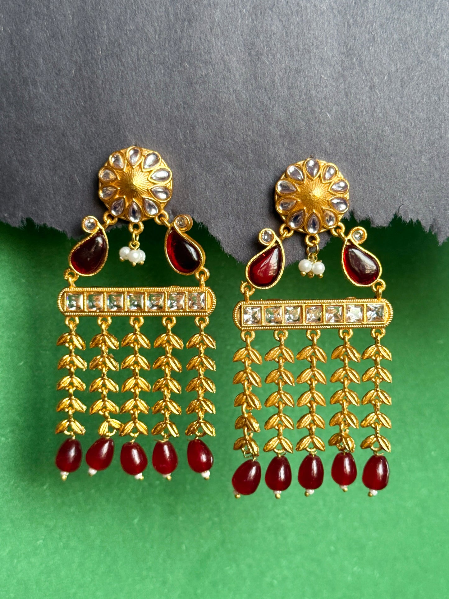 Gold-Toned Chandelier Statement Earrings