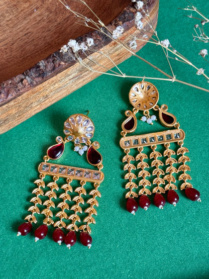 Gold-Toned Chandelier Statement Earrings
