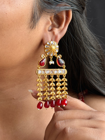 Gold-Toned Chandelier Statement Earrings