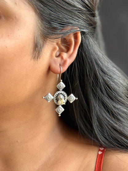Classic German Silver Hook Earrings