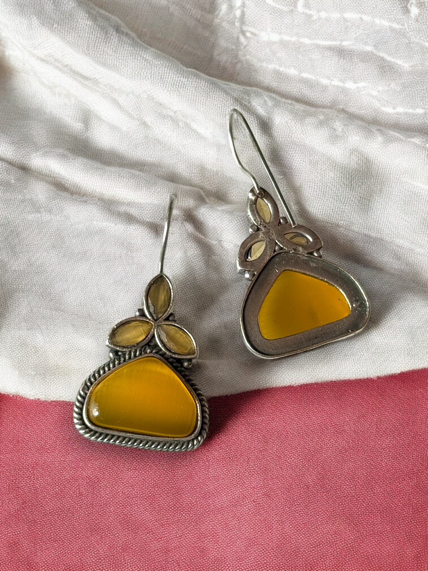 Monalisa 4 Stone Hanging Earrings