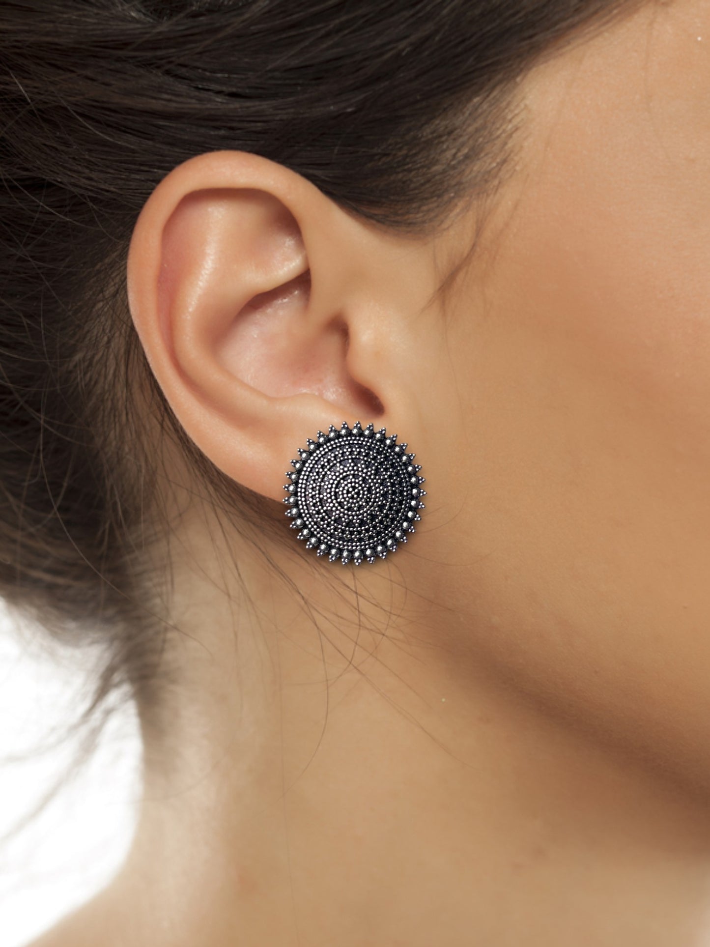 Oxidized Small Stud Earrings