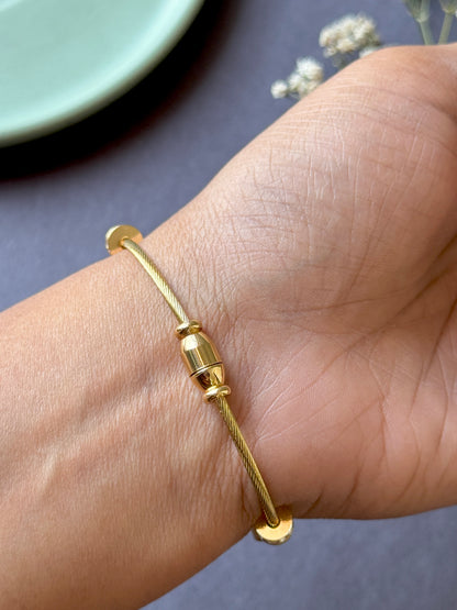 Anti-Tarnish Evil Eye Magnetic Bracelet | Free Size