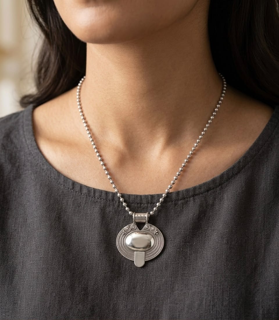 Chandrika Oxidised Pendant Necklace