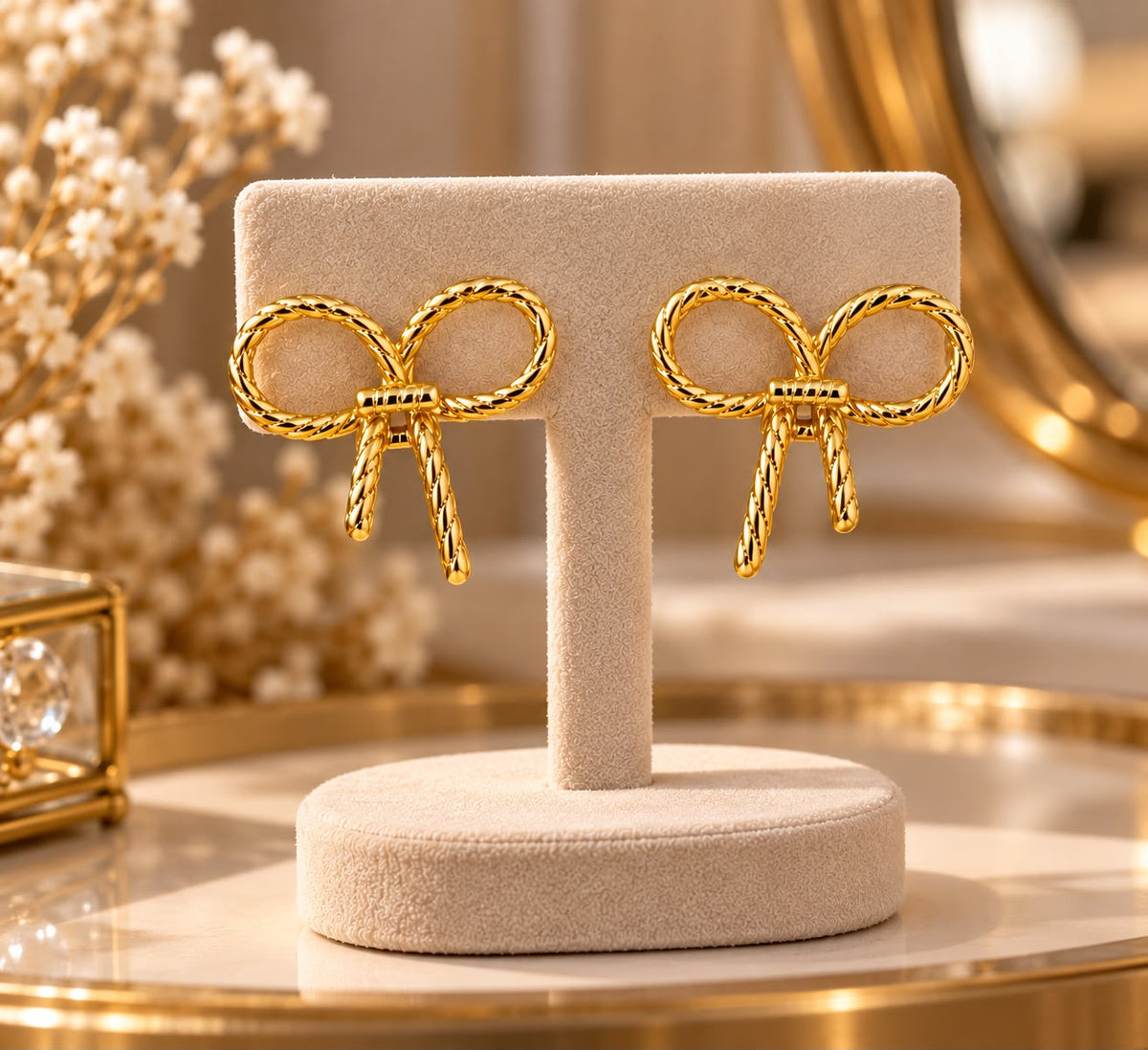 Bow Minimal Earrings – Anti Tarnish